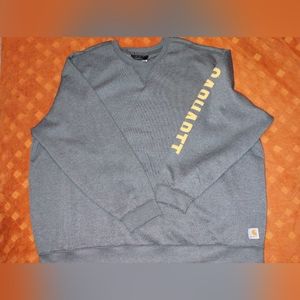 Carhartt Loose Fit Midweight Sweatshirt Men's Size 4XL Gray Yellow